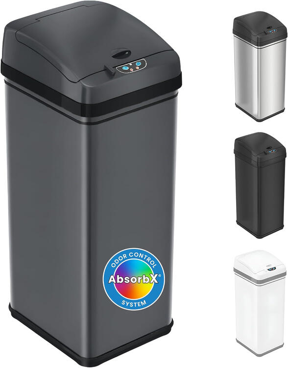 itouchless 13 gallon touchless kitchen trash can itouchless 13 gallon touchless kitchen trash can