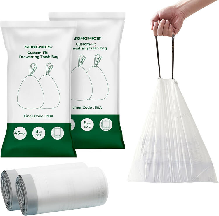 songmics 8 gallon drawstring kitchen trash bags songmics 8 gallon drawstring kitchen trash bags